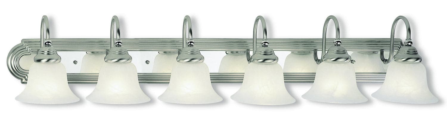 Livex Lighting - 1006-95 - Six Light Bath Vanity - Belmont - Brushed Nickel & Polished Chrome