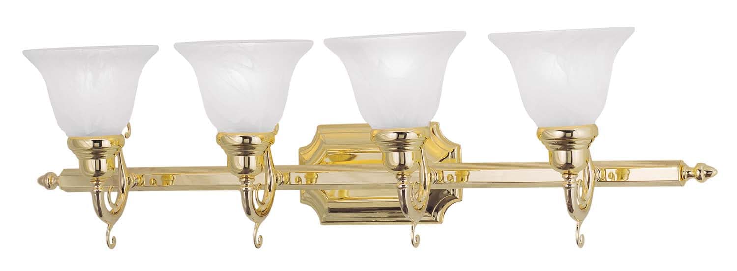 Livex Lighting - 1284-02 - Four Light Bath Vanity - French Regency - Polished Brass