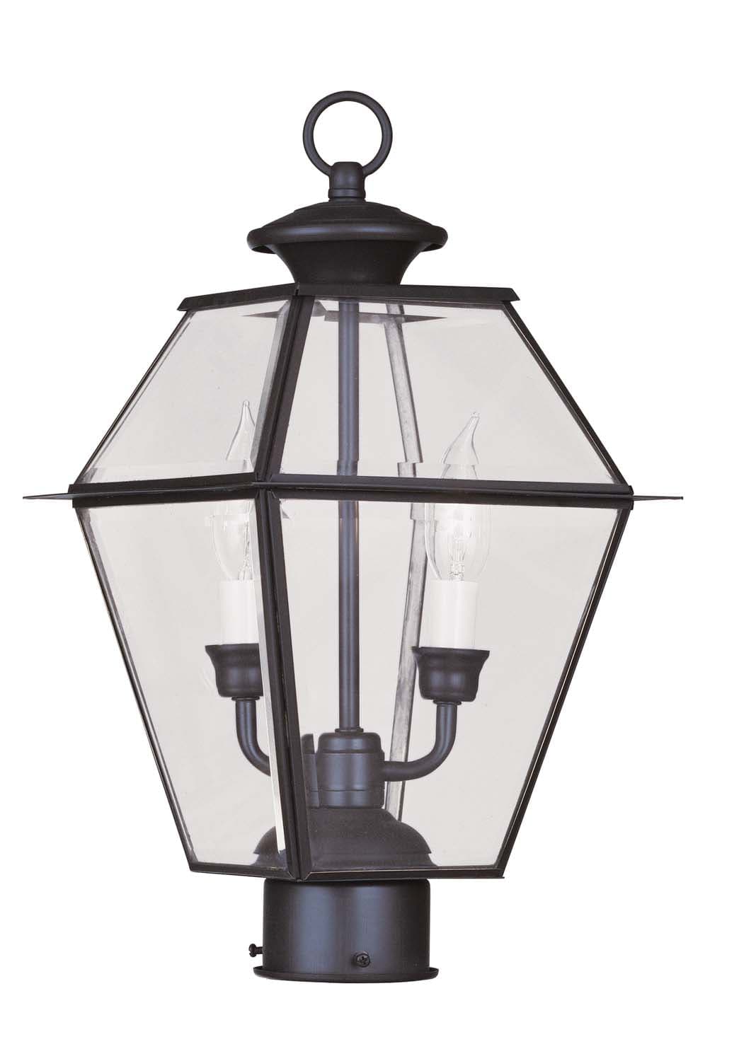 Livex Lighting - 2284-07 - Two Light Outdoor Post Lantern - Westover - Bronze