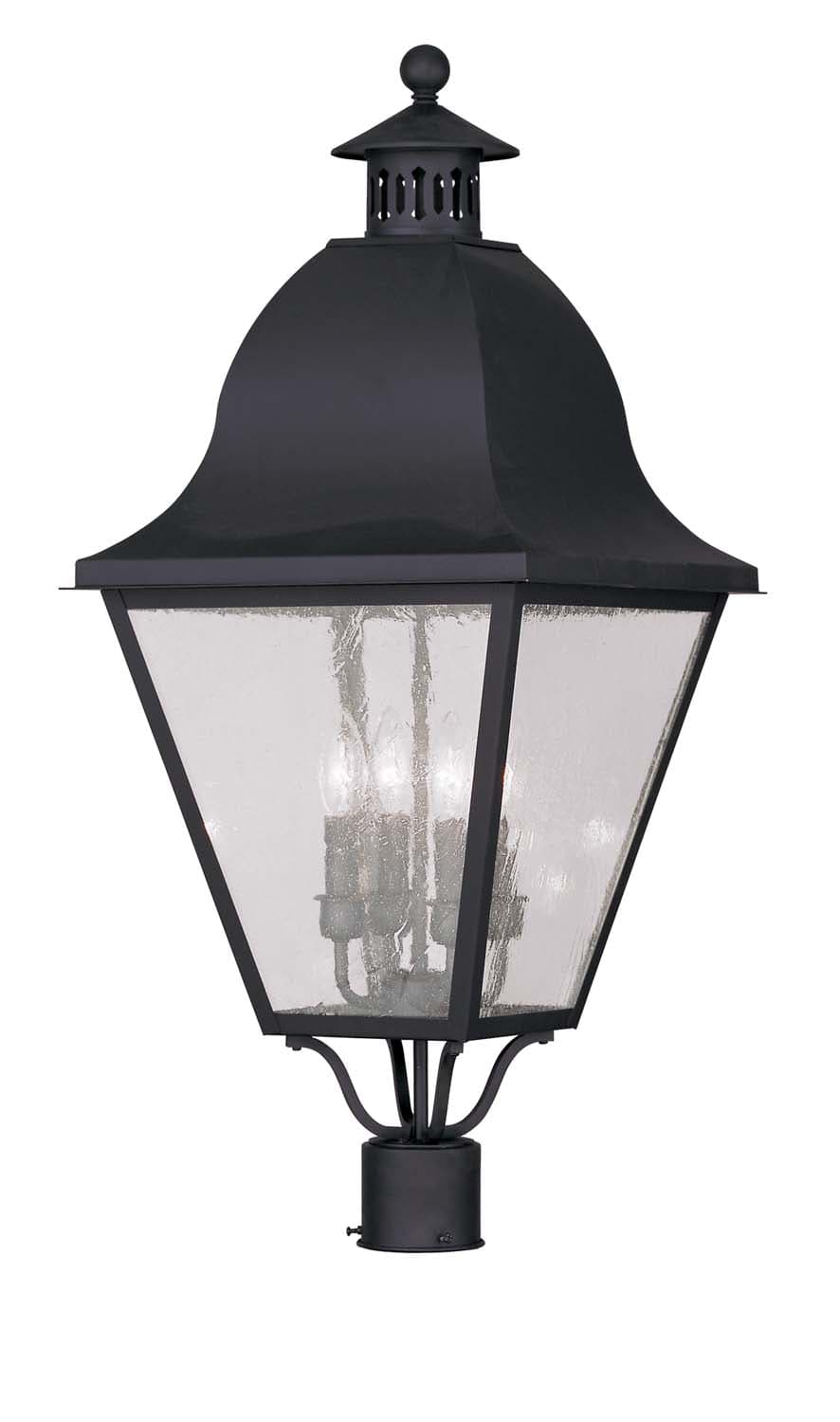 Livex Lighting - 2548-04 - Four Light Outdoor Post Lantern - Amwell - Black