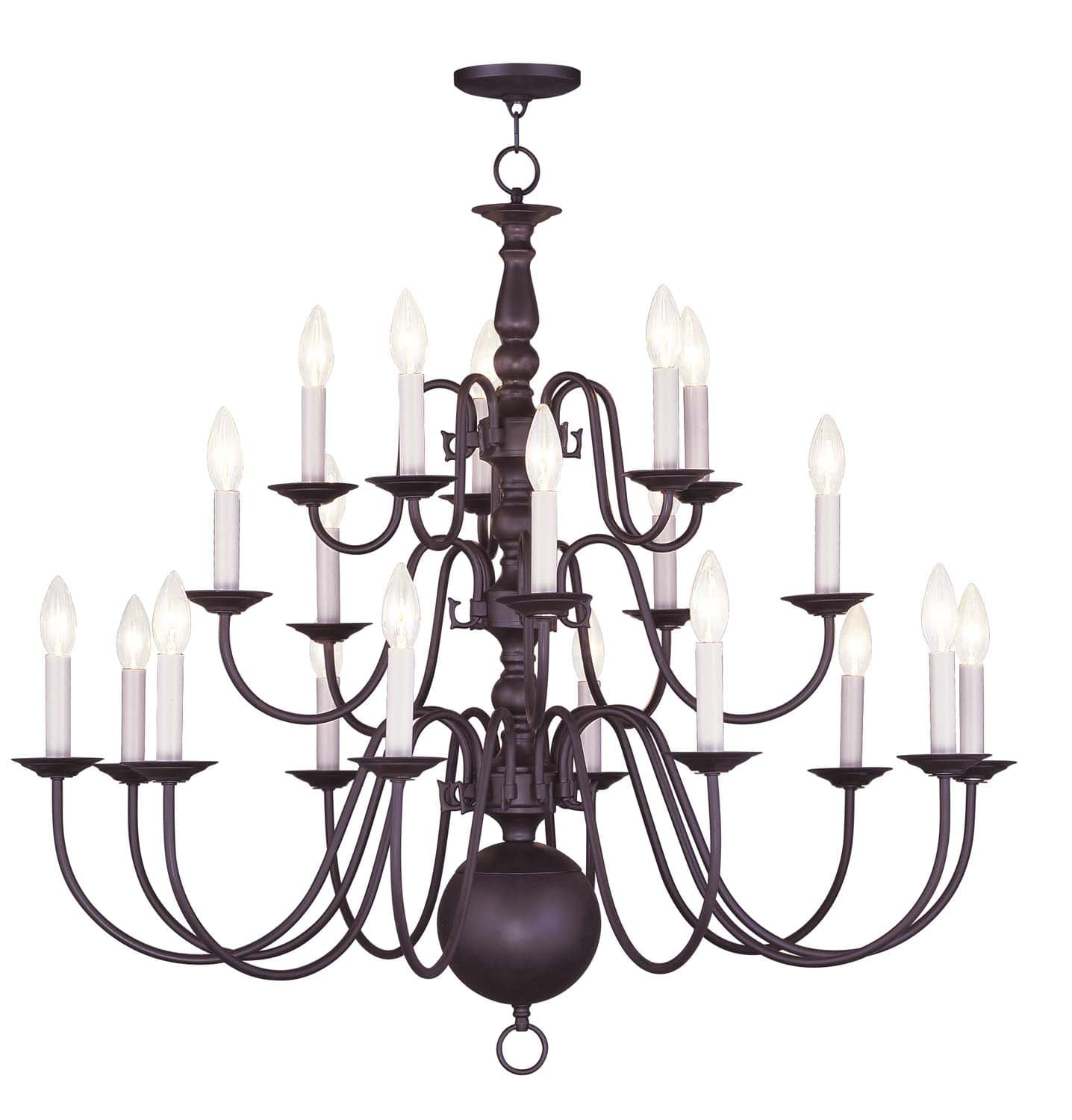 Livex Lighting - 5019-07 - 20 Light Chandelier - Williamsburgh - Bronze