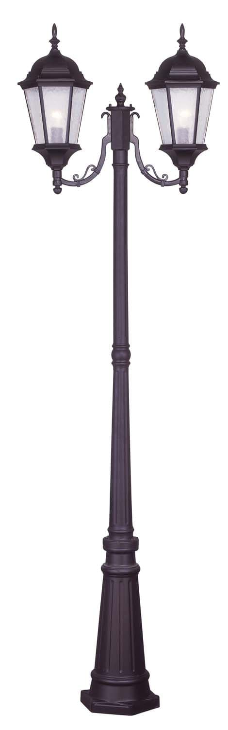 Livex Lighting - 7554-07 - Two Light Outdoor Post Mount - Hamilton - Bronze