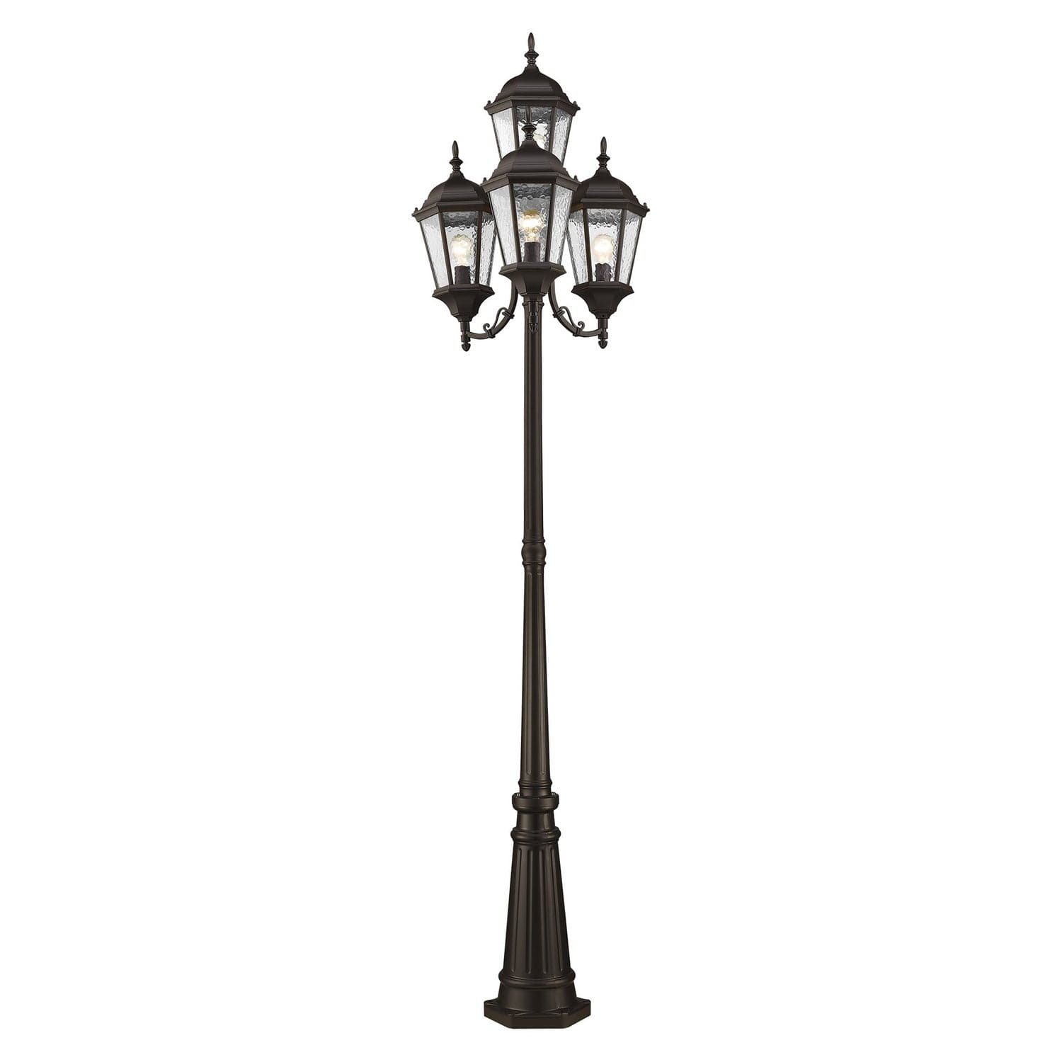 Livex Lighting - 7557-07 - Four Light Outdoor Post Mount - Hamilton - Bronze