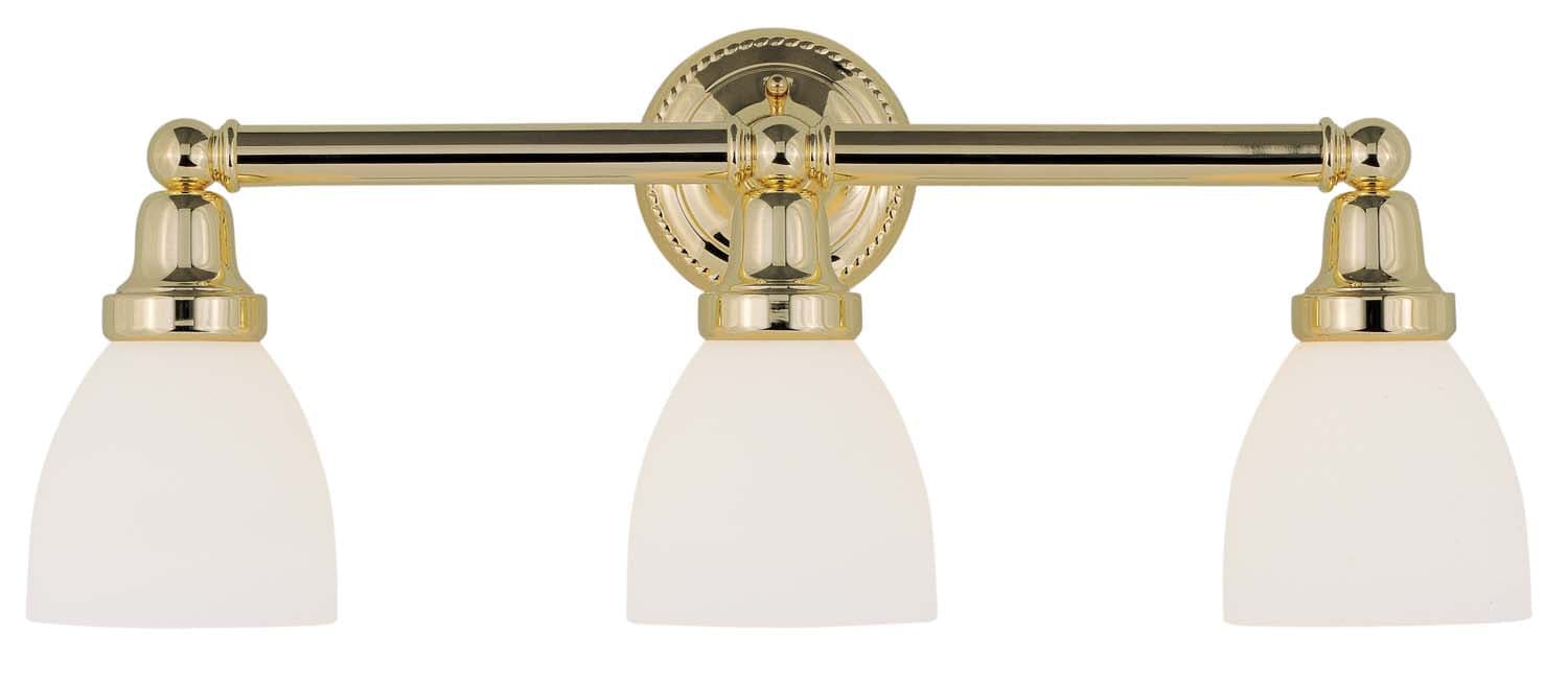 Livex Lighting - 1023-02 - Three Light Bath Vanity - Classic - Polished Brass