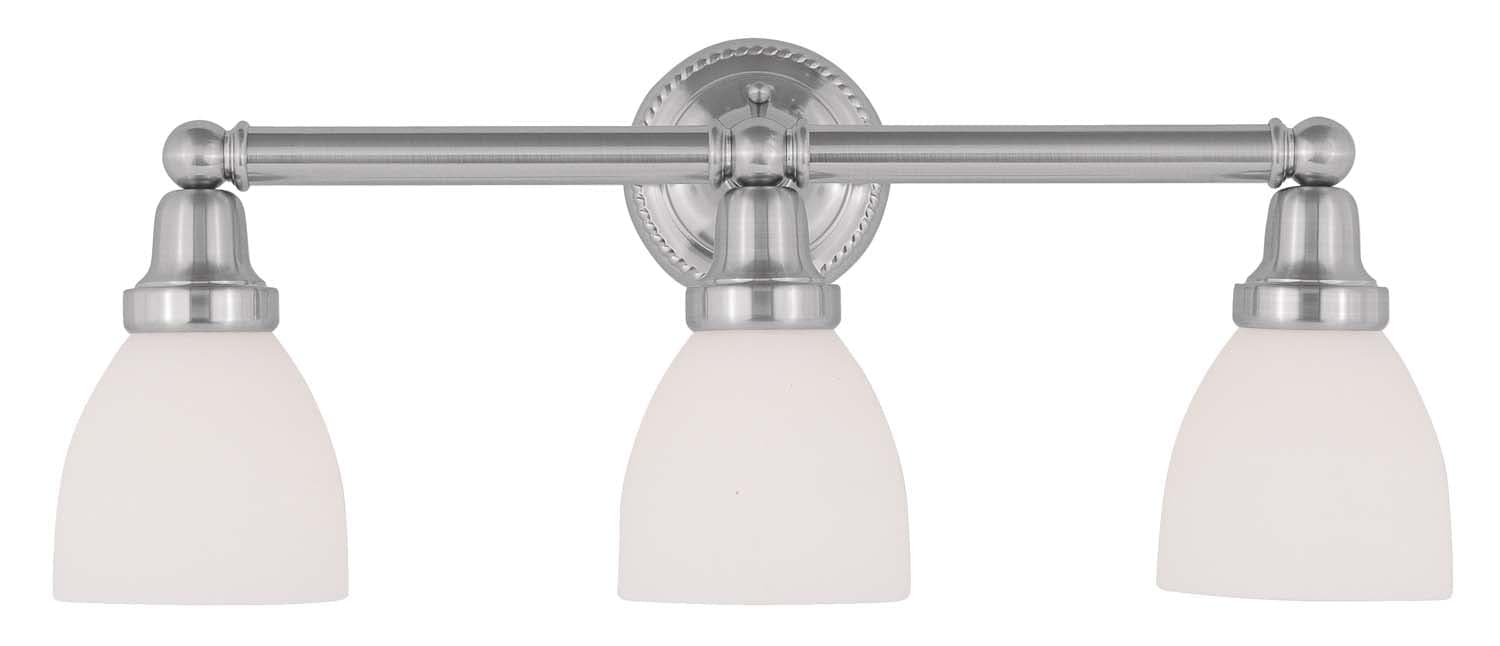 Livex Lighting - 1023-91 - Three Light Bath Vanity - Classic - Brushed Nickel