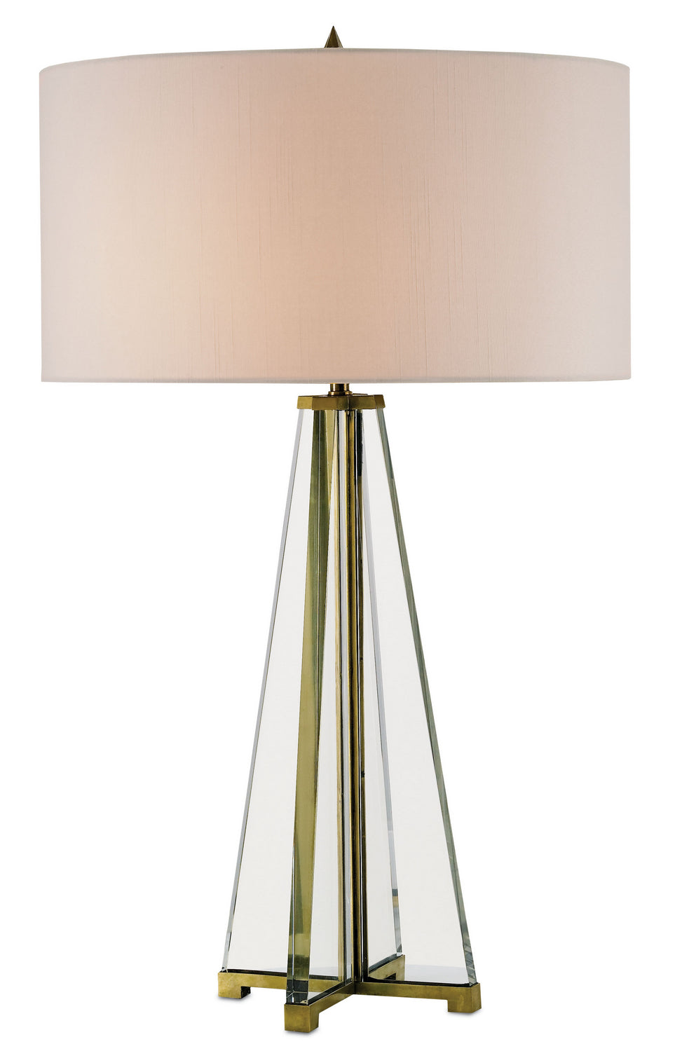 Two Light Table Lamp from the Lamont collection in Clear/Brass finish