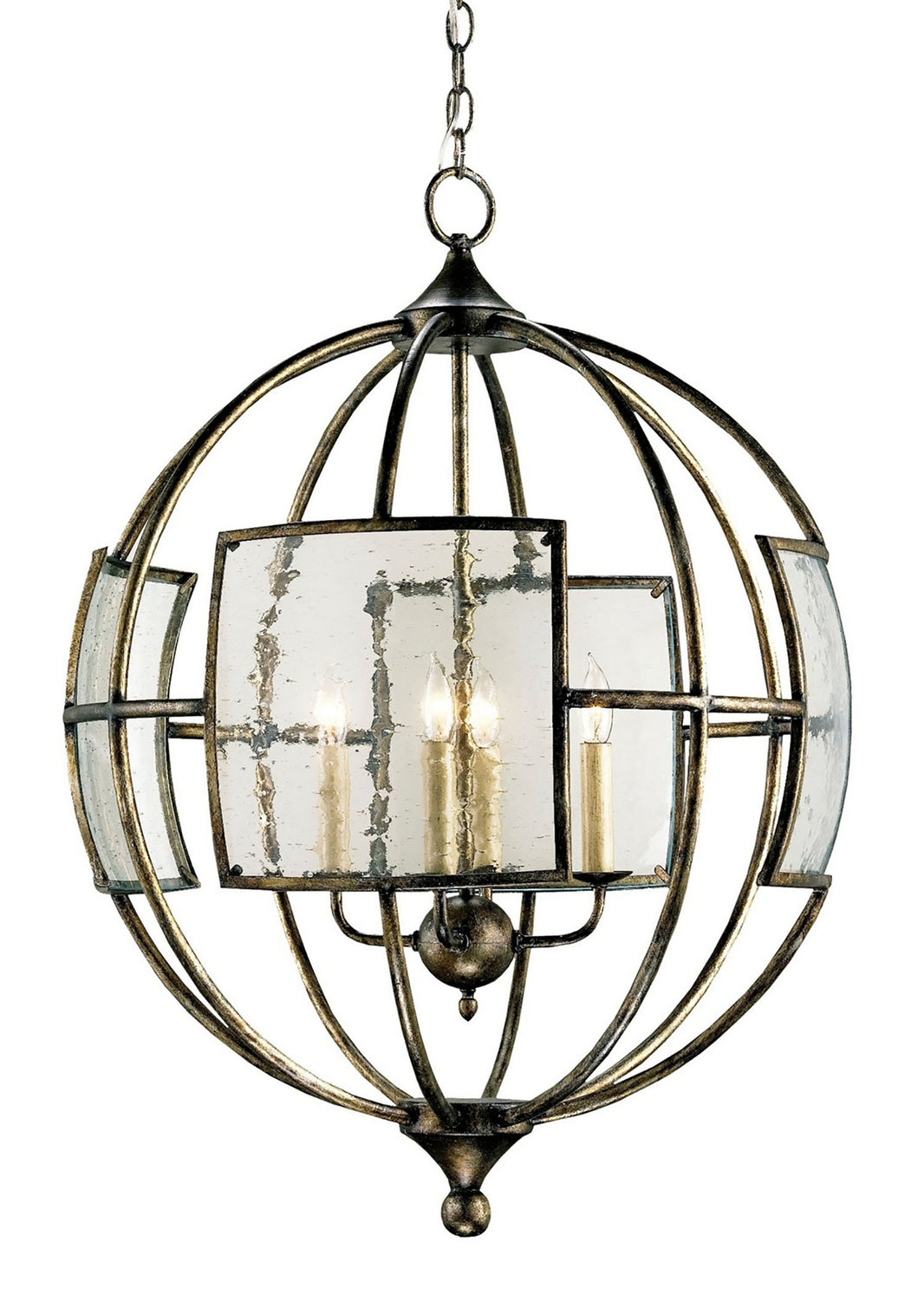 Four Light Chandelier from the Lillian August collection in Pyrite Bronze finish