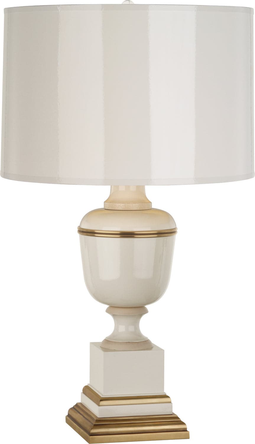 Robert Abbey - 2604 - One Light Accent Lamp - Annika - Ivory Lacquered Paint w/Natural Brass and Ivory Crackle