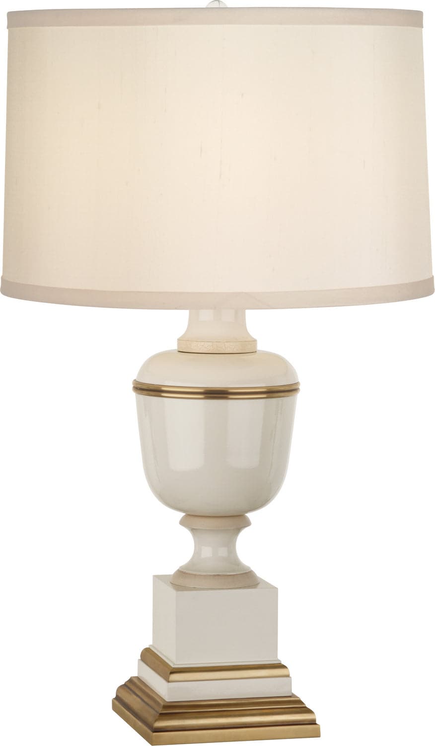 Robert Abbey - 2604X - One Light Accent Lamp - Annika - Ivory Lacquered Paint w/Natural Brass and Ivory Crackle