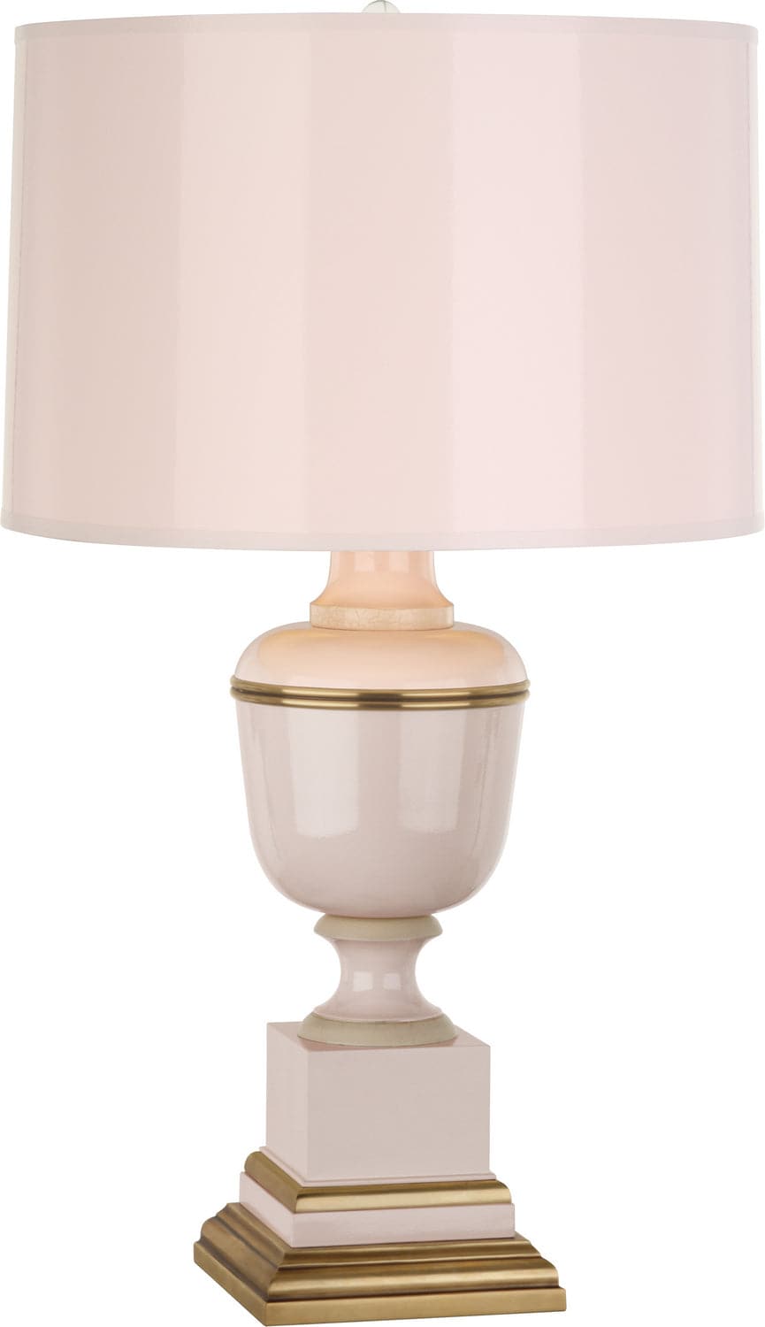 Robert Abbey - 2605 - One Light Accent Lamp - Annika - Blush Lacquered Paint w/Natural Brass and Ivory Crackle