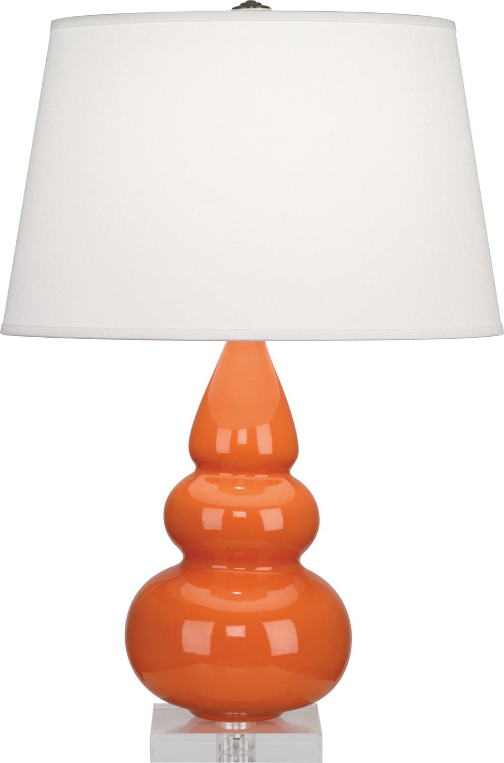 Robert Abbey - A282X - One Light Accent Lamp - Small Triple Gourd - Pumpkin Glazed w/Lucite Base