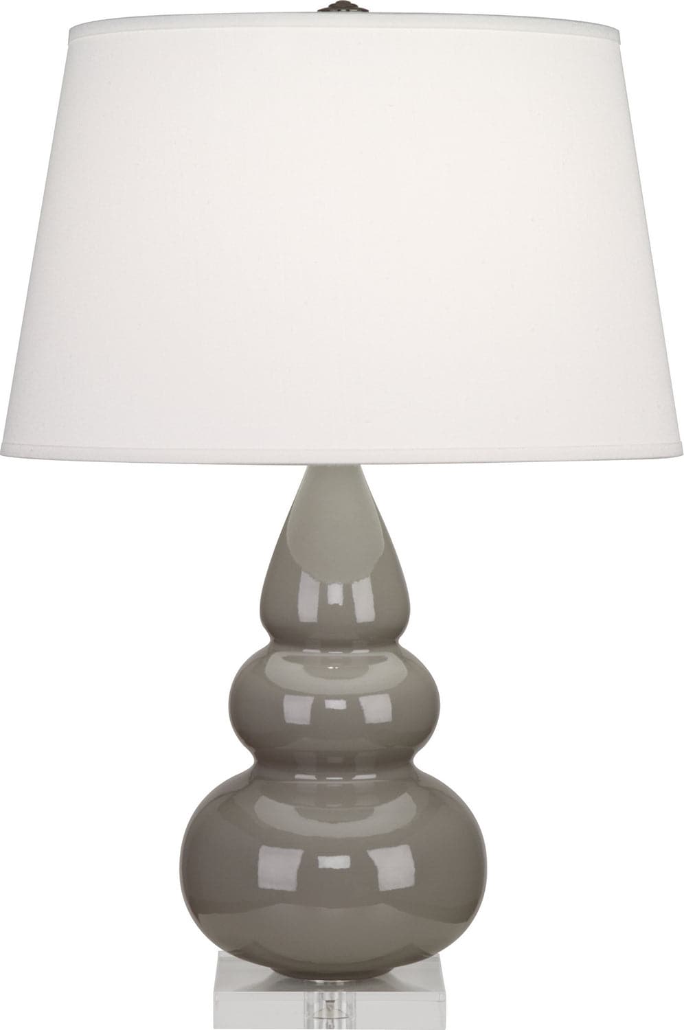 Robert Abbey - A289X - One Light Accent Lamp - Small Triple Gourd - Smoky Taupe Glazed w/Lucite Base