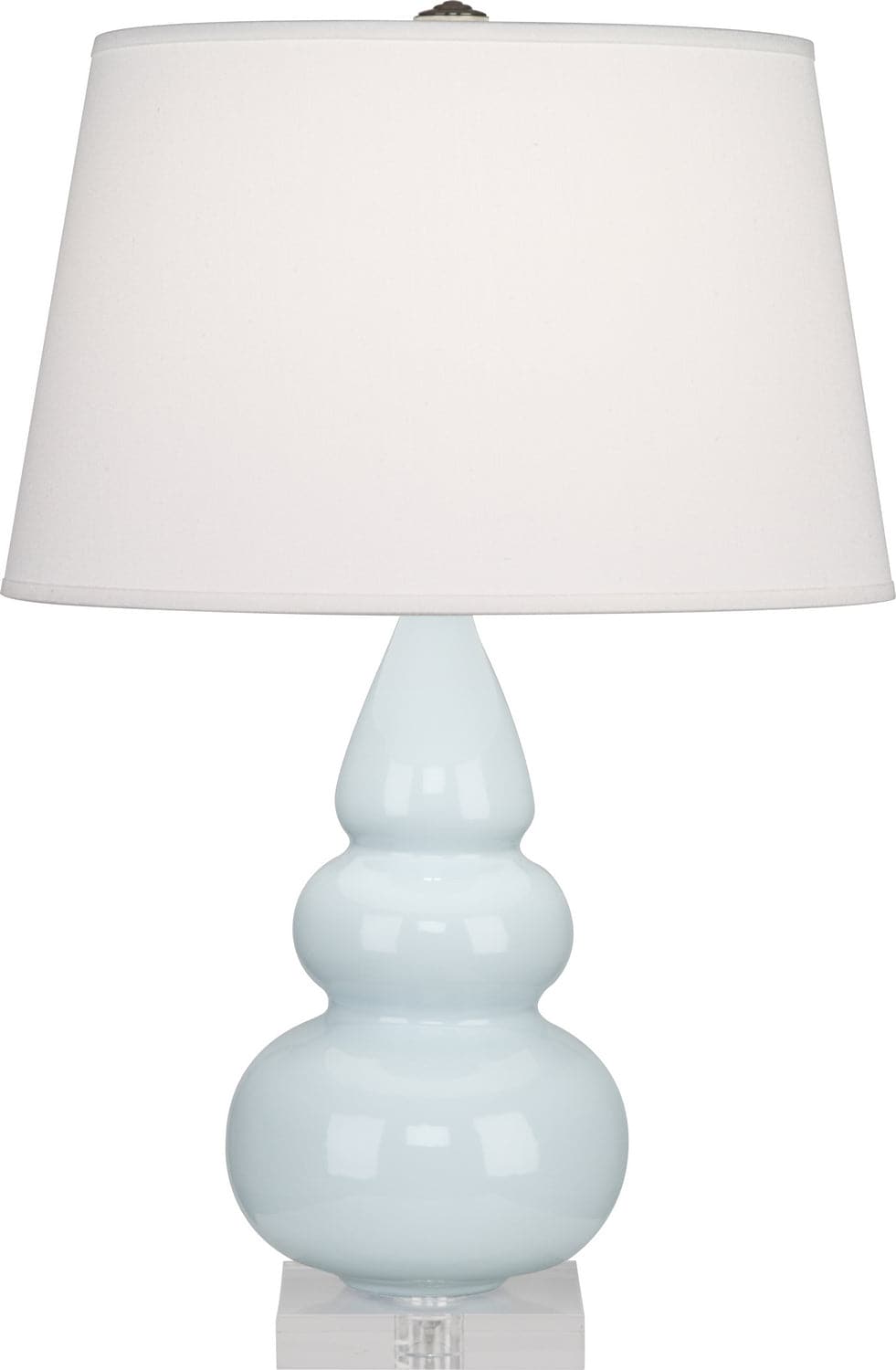 Robert Abbey - A291X - One Light Accent Lamp - Small Triple Gourd - Baby Blue Glazed w/Lucite Base