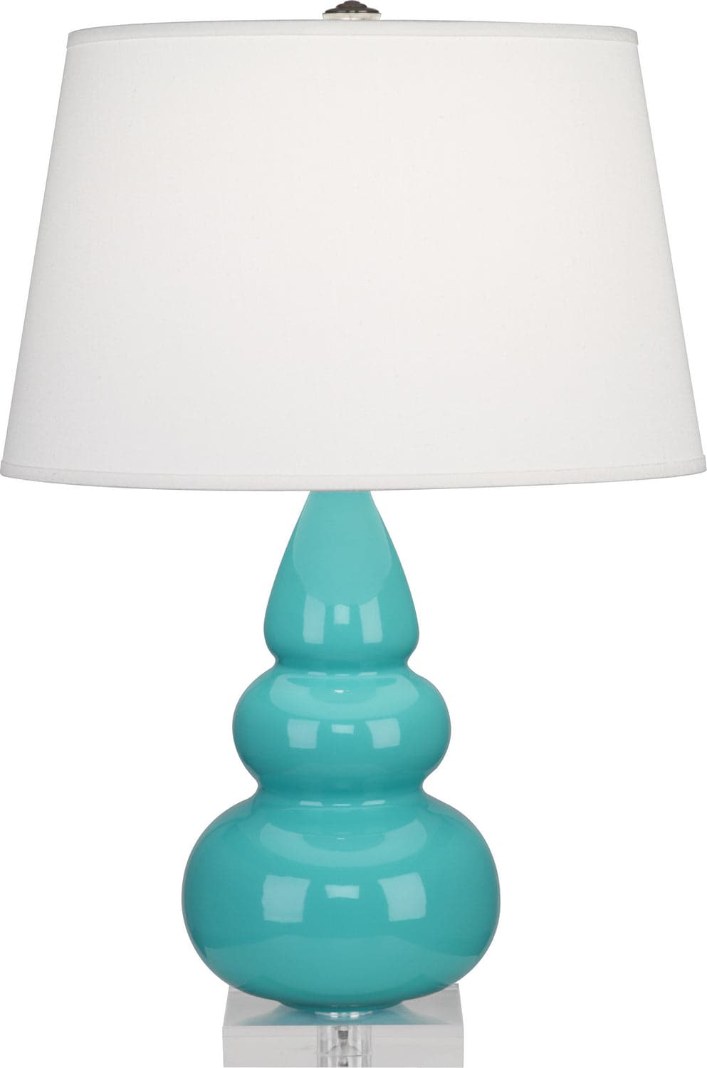 Robert Abbey - A292X - One Light Accent Lamp - Small Triple Gourd - Egg Blue Glazed w/Lucite Base