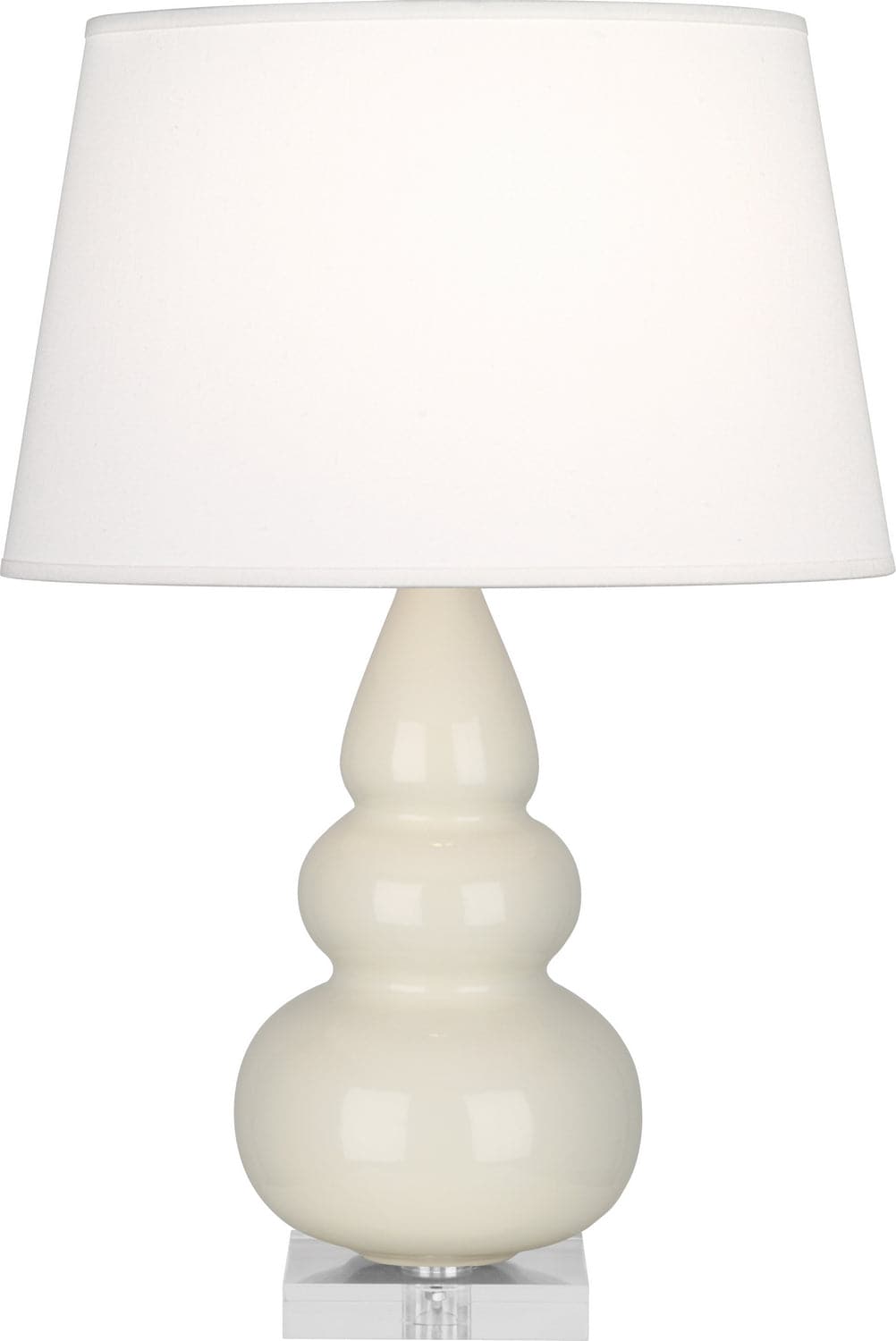 Robert Abbey - A294X - One Light Accent Lamp - Small Triple Gourd - Bone Glazed w/Lucite Base