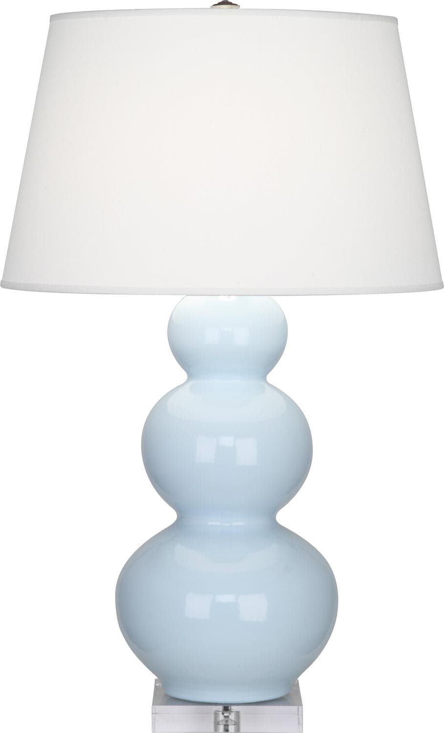 Robert Abbey - A361X - One Light Table Lamp - Triple Gourd - Baby Blue Glazed w/Lucite Base