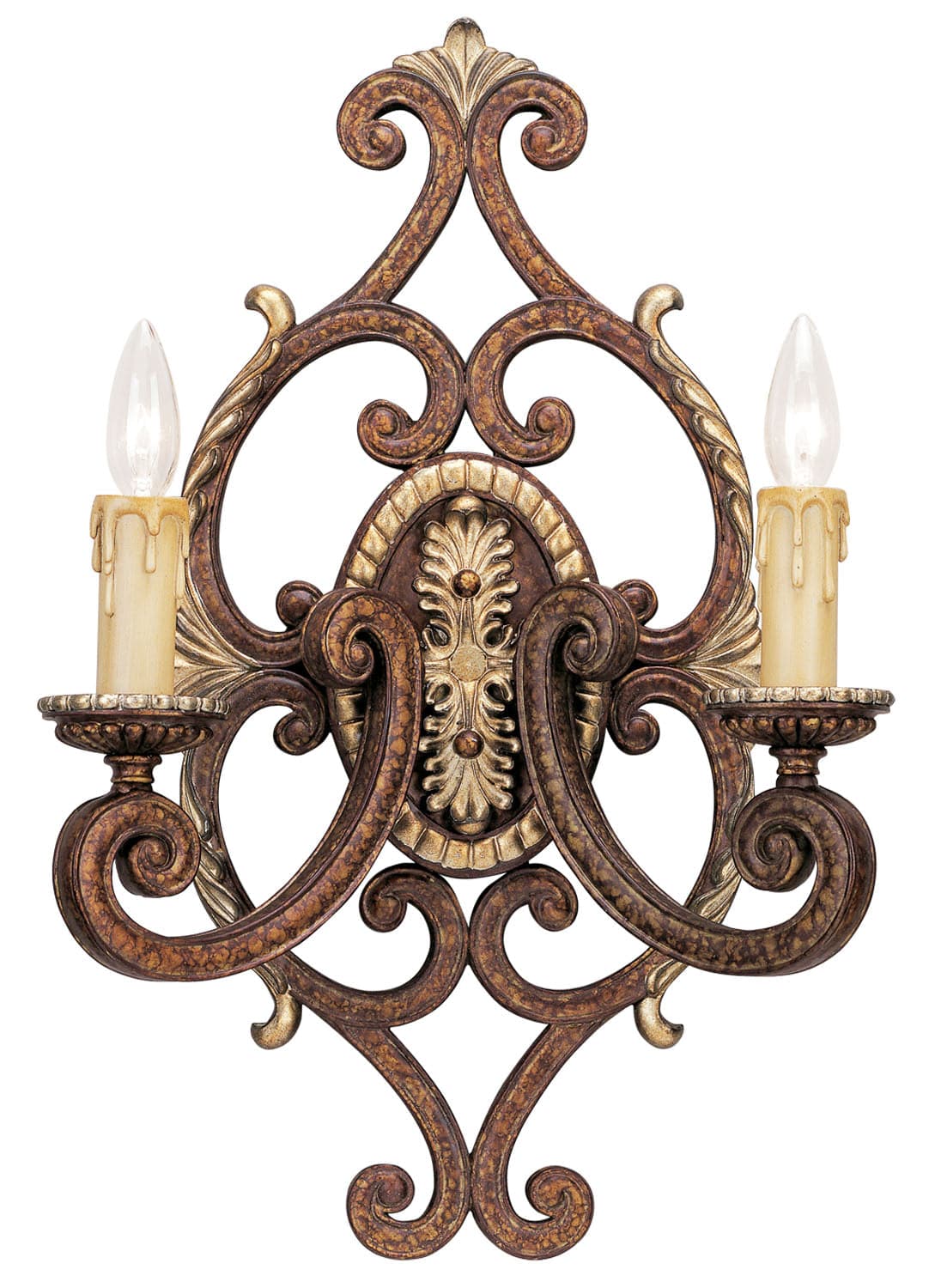 Livex Lighting - 8862-64 - Two Light Wall Sconce - Seville - Palacial Bronze w/ Gildeds