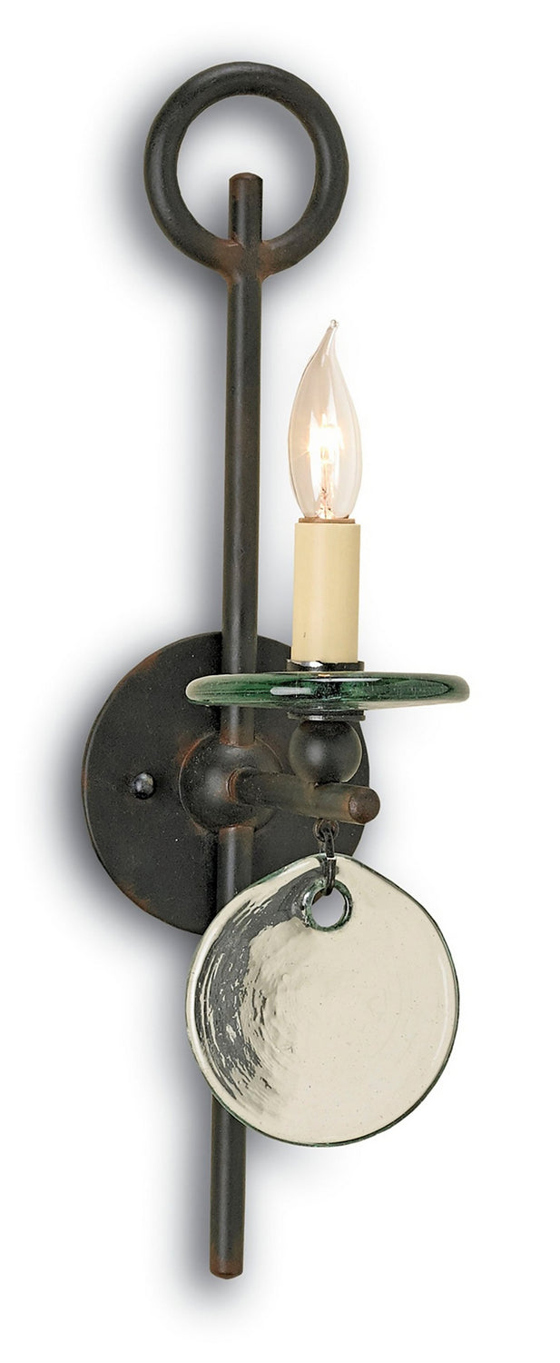 One Light Wall Sconce from the Sethos collection in Old Iron finish