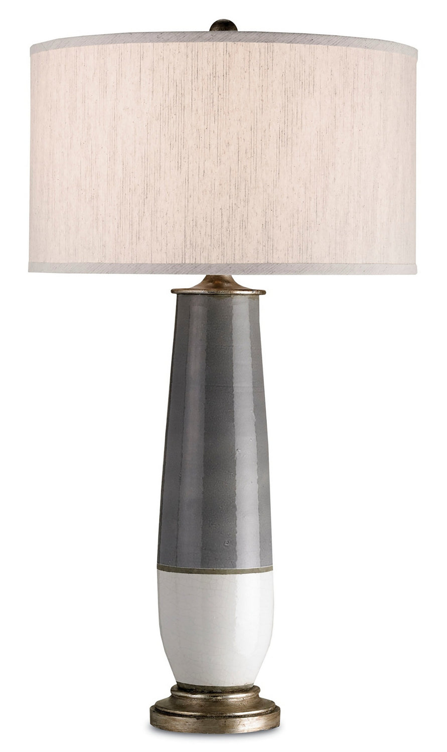 One Light Table Lamp from the Urbino collection in Pyrite Bronze/Gray/White Crackle finish