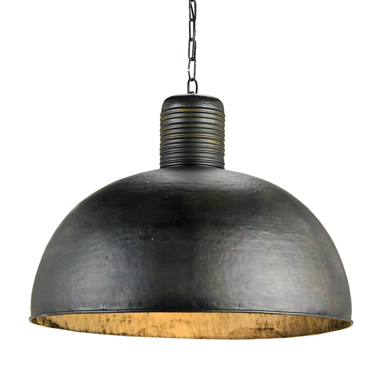 One Light Pendant from the Saga collection in Dark Blackened Steel finish
