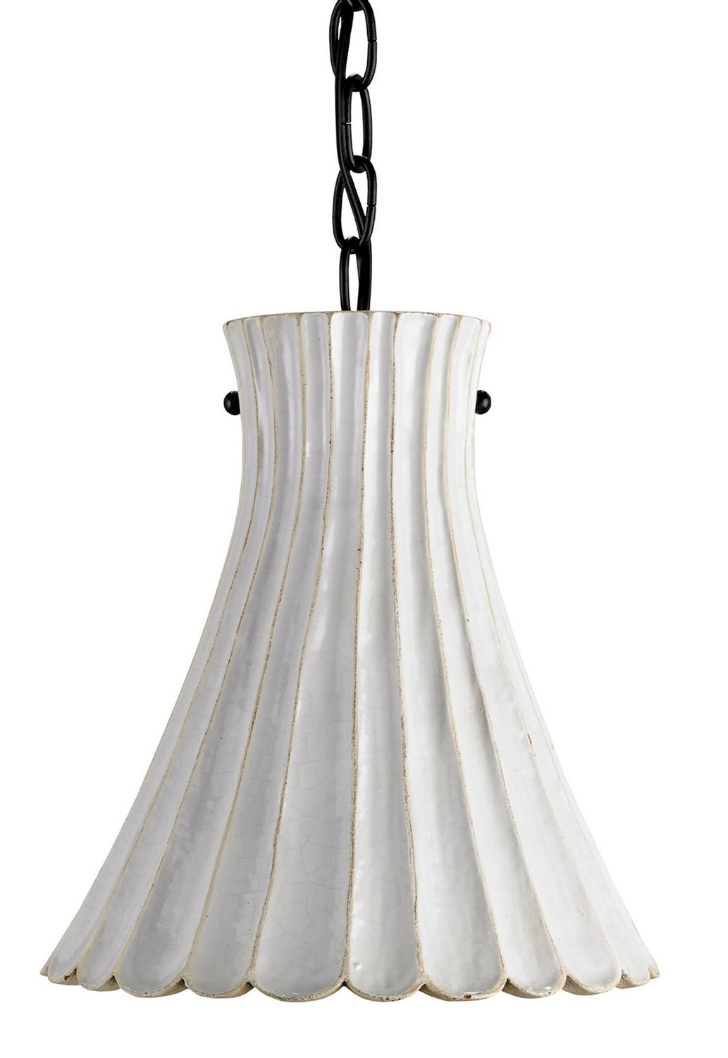 One Light Pendant from the Jazz collection in Satin Black/White Crackle finish
