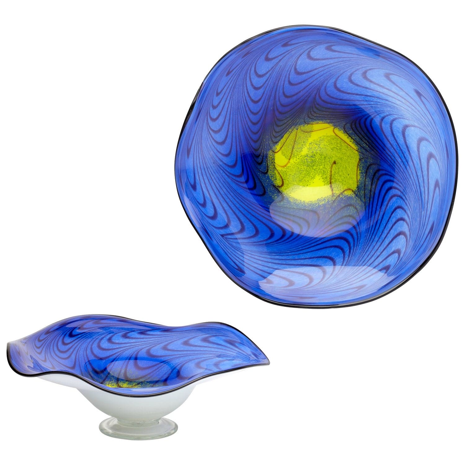 Cyan - 04492 - Bowl - Vases & Bowls - Cobalt Blue