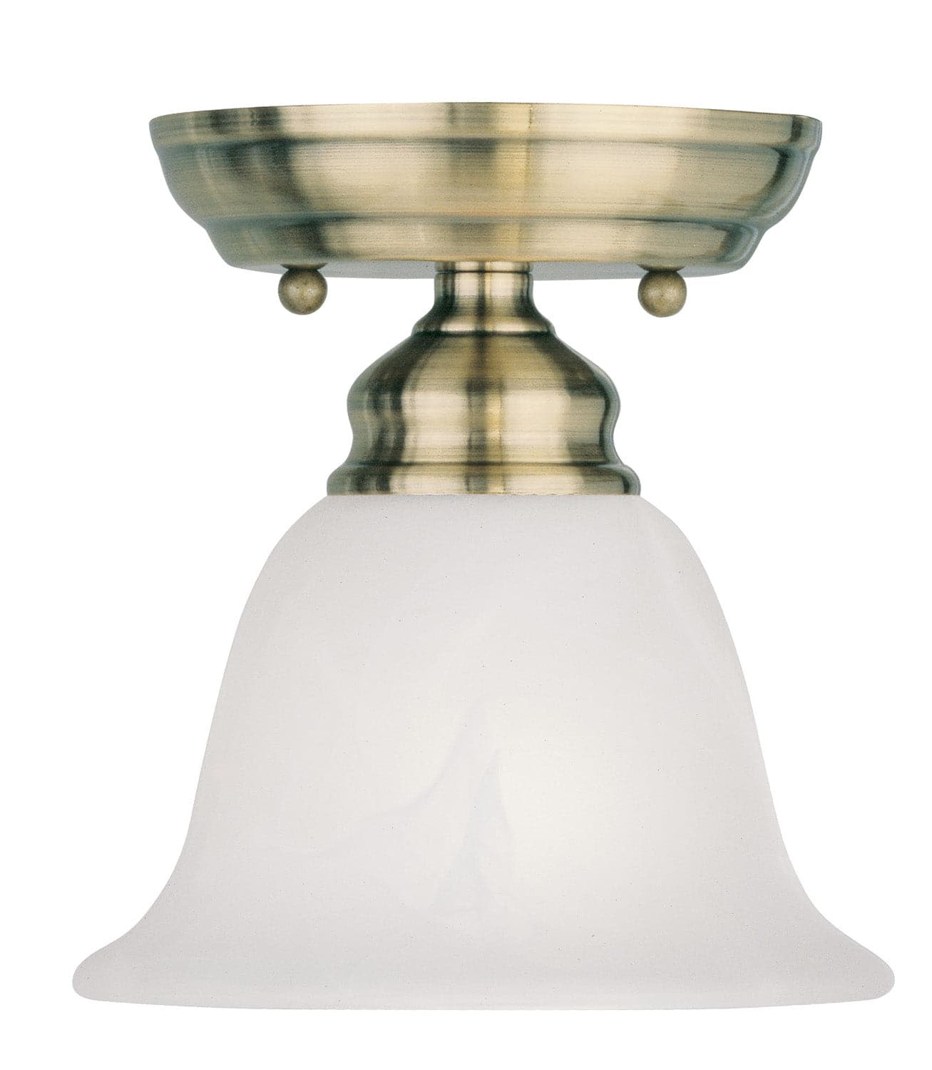 Livex Lighting - 1350-01 - One Light Ceiling Mount - Essex - Antique Brass