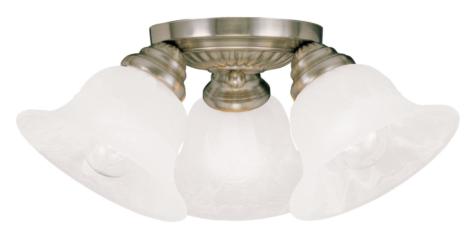 Livex Lighting - 1529-01 - Three Light Ceiling Mount - Edgemont - Antique Brass