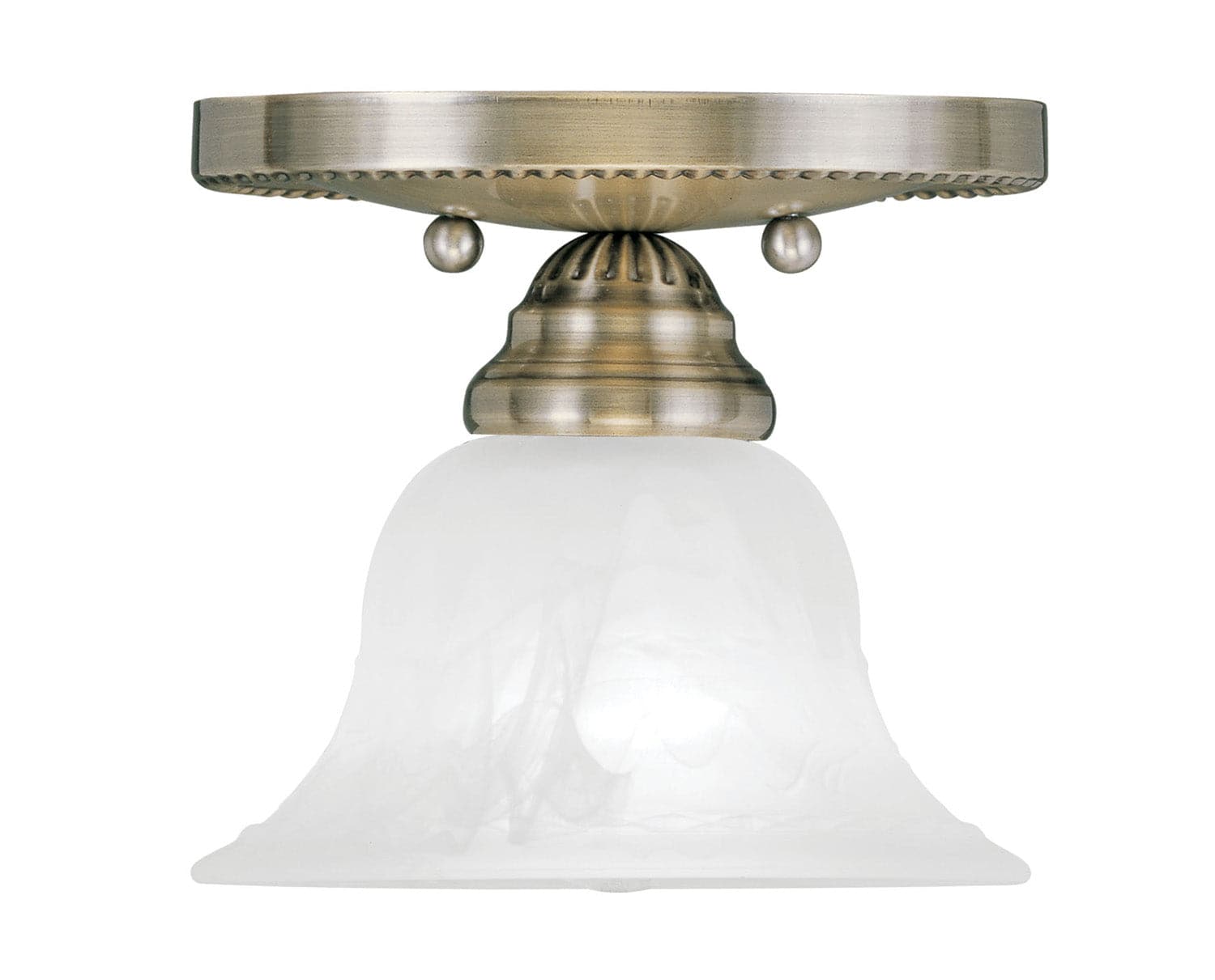 Livex Lighting - 1530-01 - One Light Ceiling Mount - Edgemont - Antique Brass
