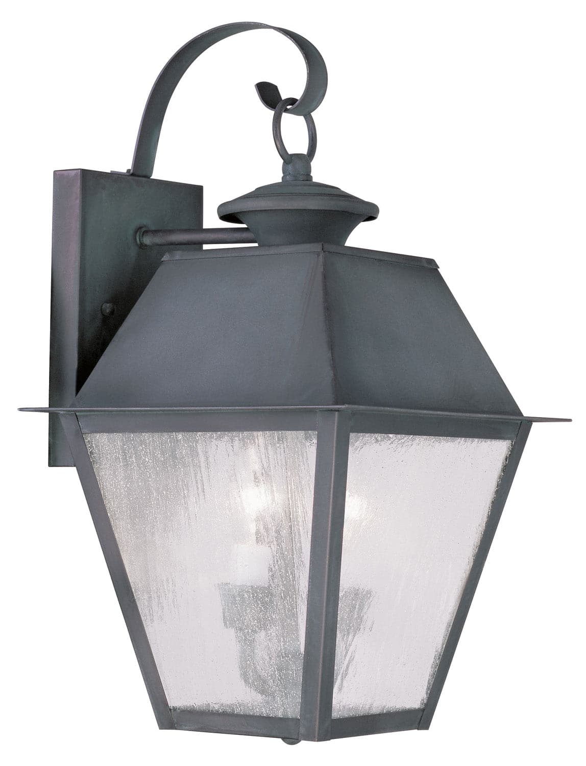 Livex Lighting - 2165-61 - Two Light Outdoor Wall Lantern - Mansfield - Charcoal