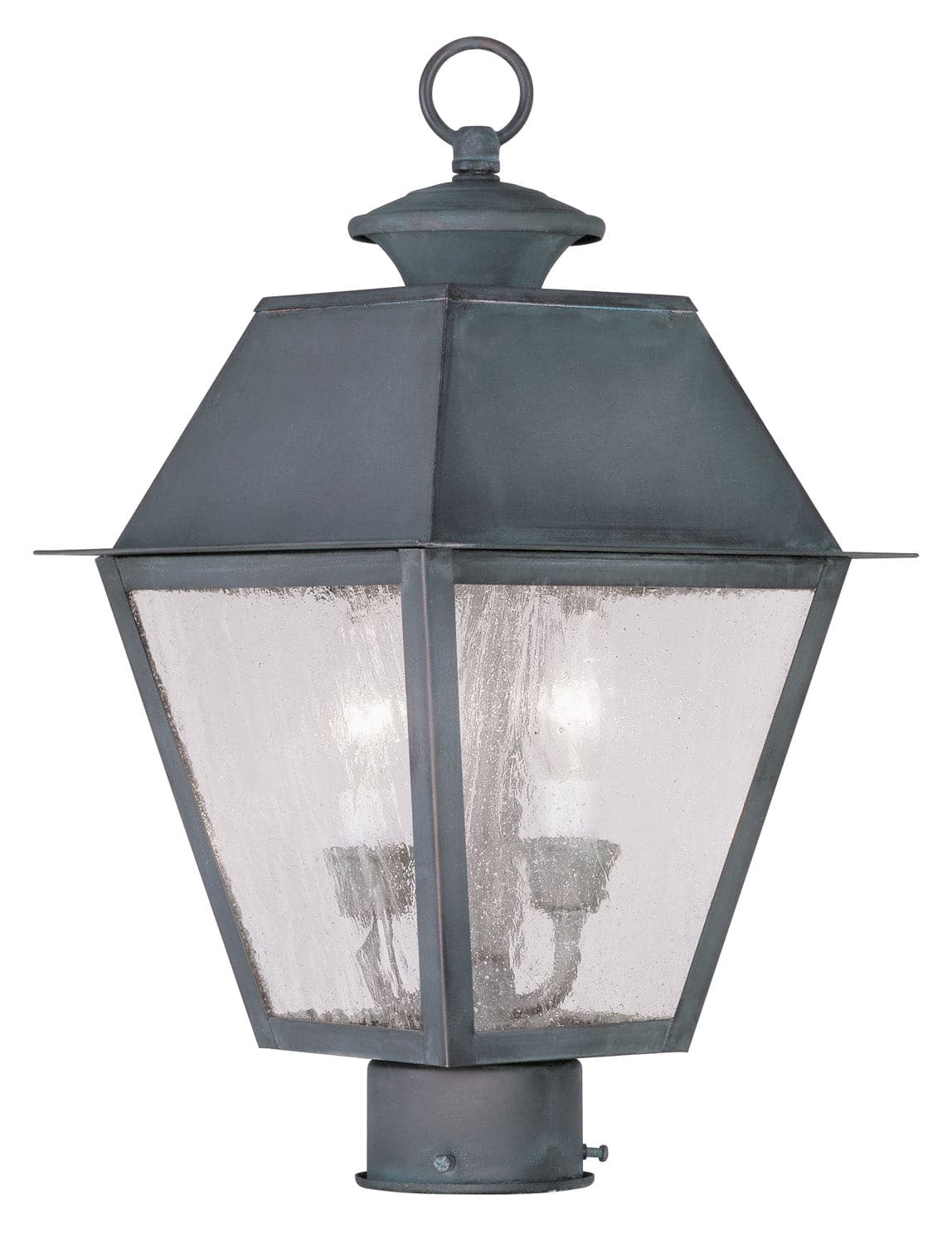 Livex Lighting - 2166-61 - Two Light Outdoor Post Lantern - Mansfield - Charcoal