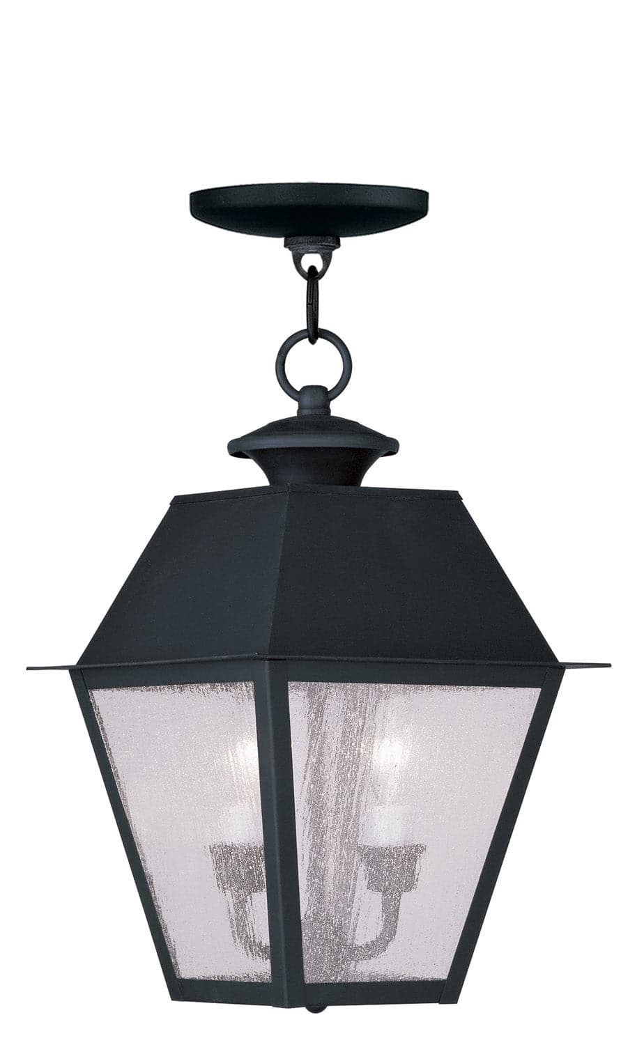 Livex Lighting - 2167-04 - Two Light Outdoor Pendant - Mansfield - Black