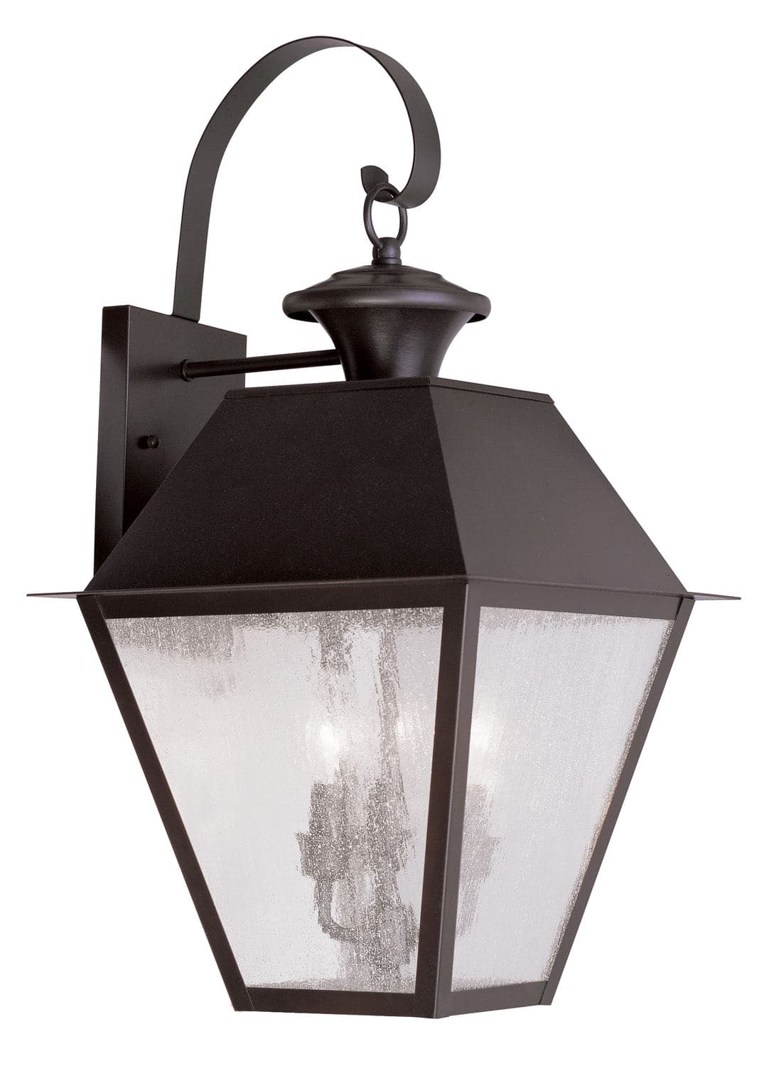 Livex Lighting - 2168-07 - Three Light Outdoor Wall Lantern - Mansfield - Bronze