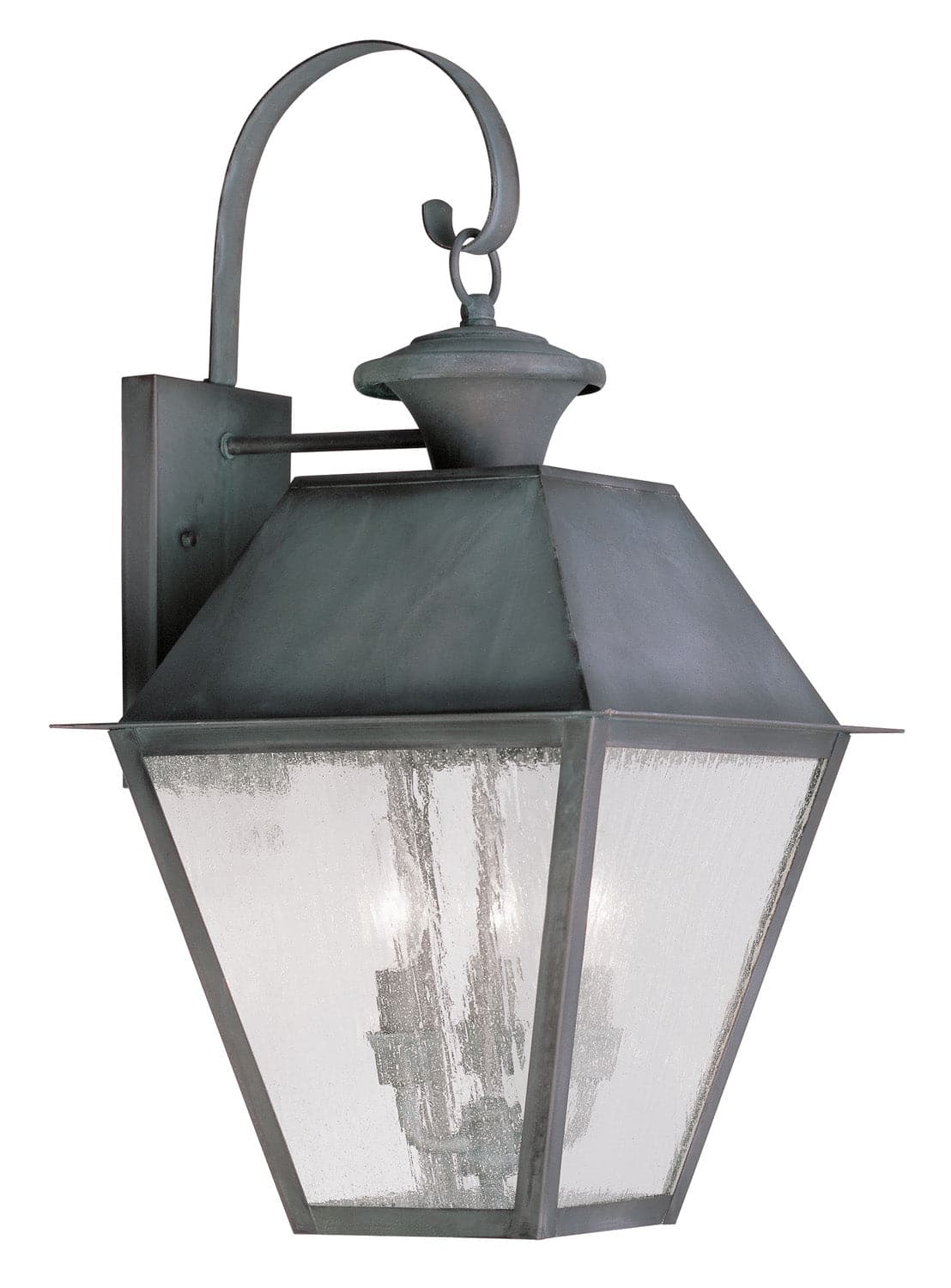 Livex Lighting - 2168-61 - Three Light Outdoor Wall Lantern - Mansfield - Charcoal