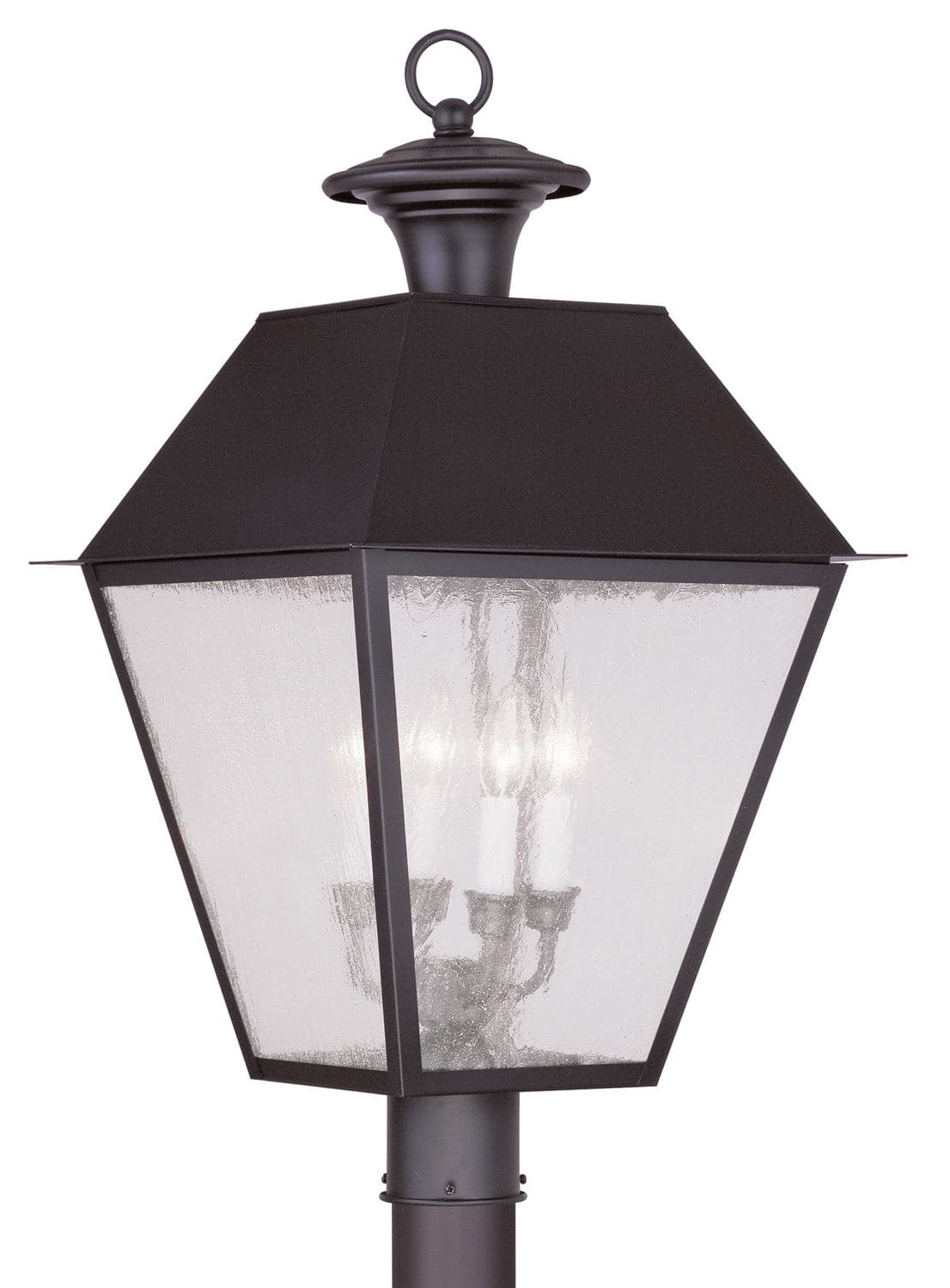 Livex Lighting - 2173-07 - Four Light Outdoor Post Lantern - Mansfield - Bronze