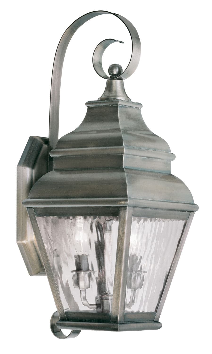 Livex Lighting - 2602-29 - Two Light Outdoor Wall Lantern - Exeter - Vintage Pewter