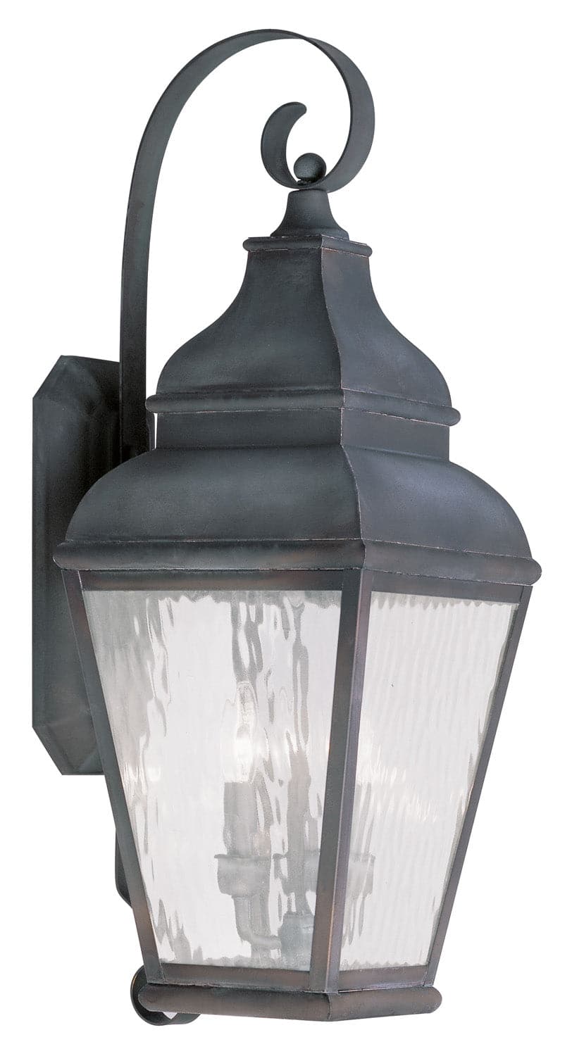Livex Lighting - 2605-61 - Three Light Outdoor Wall Lantern - Exeter - Charcoal