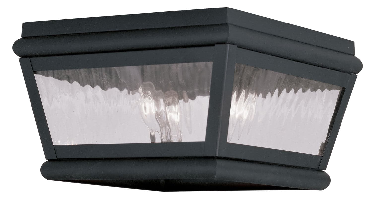 Livex Lighting - 2611-04 - Two Light Outdoor Ceiling Mount - Exeter - Black