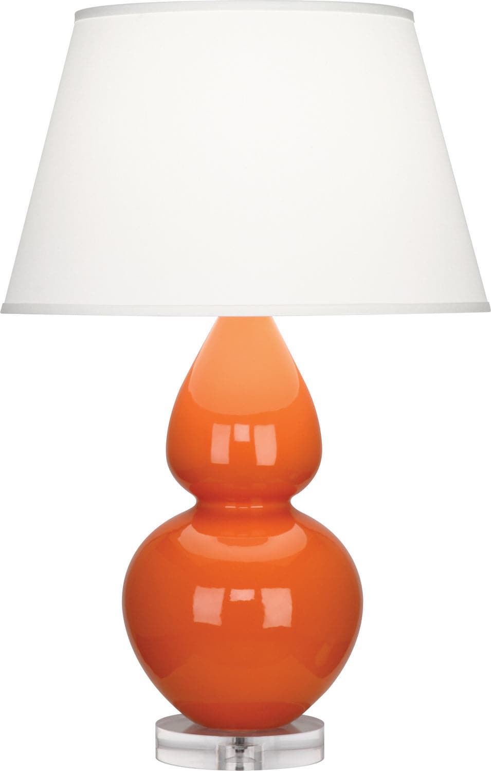 Robert Abbey - A675X - One Light Table Lamp - Double Gourd - Pumpkin Glazed w/Lucite Base