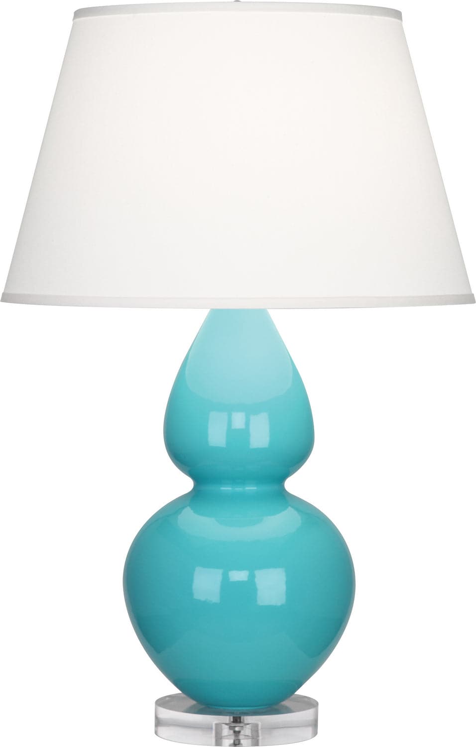 Robert Abbey - A741X - One Light Table Lamp - Double Gourd - Egg Blue Glazed w/Lucite Base