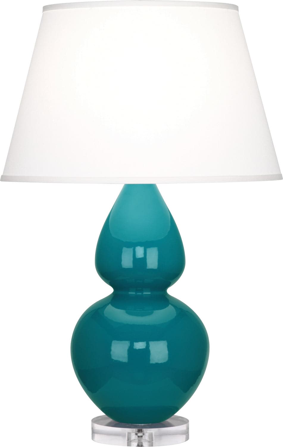 Robert Abbey - A753X - One Light Table Lamp - Double Gourd - Peacock Glazed w/Lucite Base
