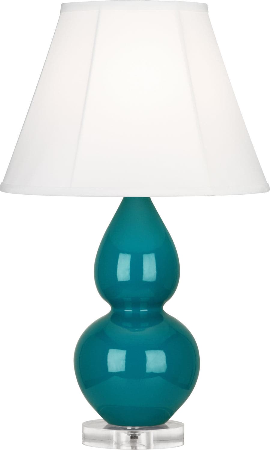 Robert Abbey - A773 - One Light Accent Lamp - Small Double Gourd - Peacock Glazed w/Lucite Base