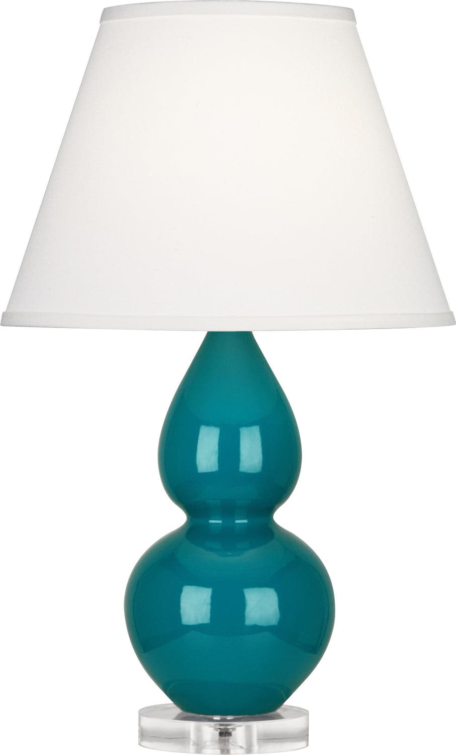 Robert Abbey - A773X - One Light Accent Lamp - Small Double Gourd - Peacock Glazed w/Lucite Base