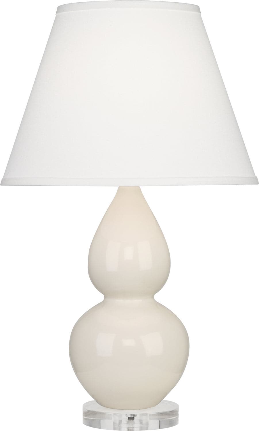 Robert Abbey - A776X - One Light Accent Lamp - Small Double Gourd - Bone Glazed w/Lucite Base