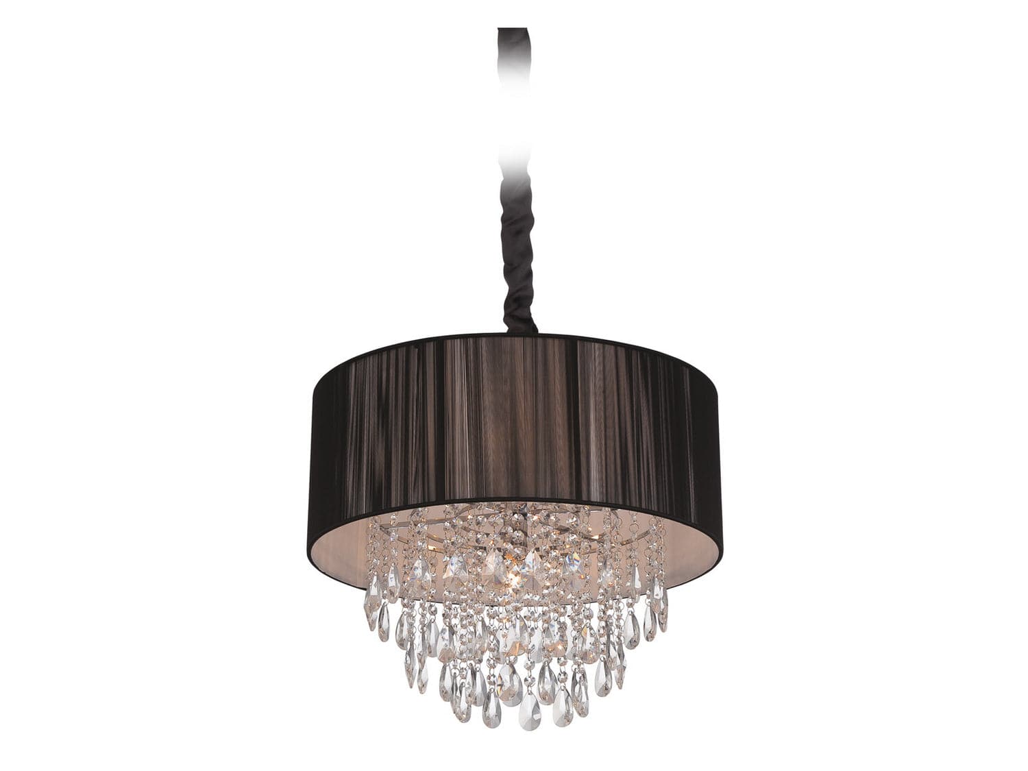 Avenue Lighting - HF1506-BLK - Six Light Chandelier - Vineland Ave. - Black Silk String