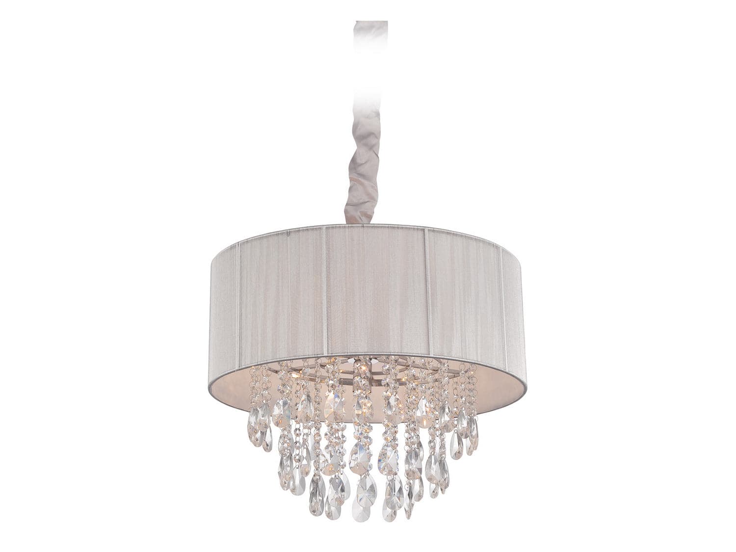 Avenue Lighting - HF1506-SLV - Six Light Chandelier - Vineland Ave. - Silver Silk String