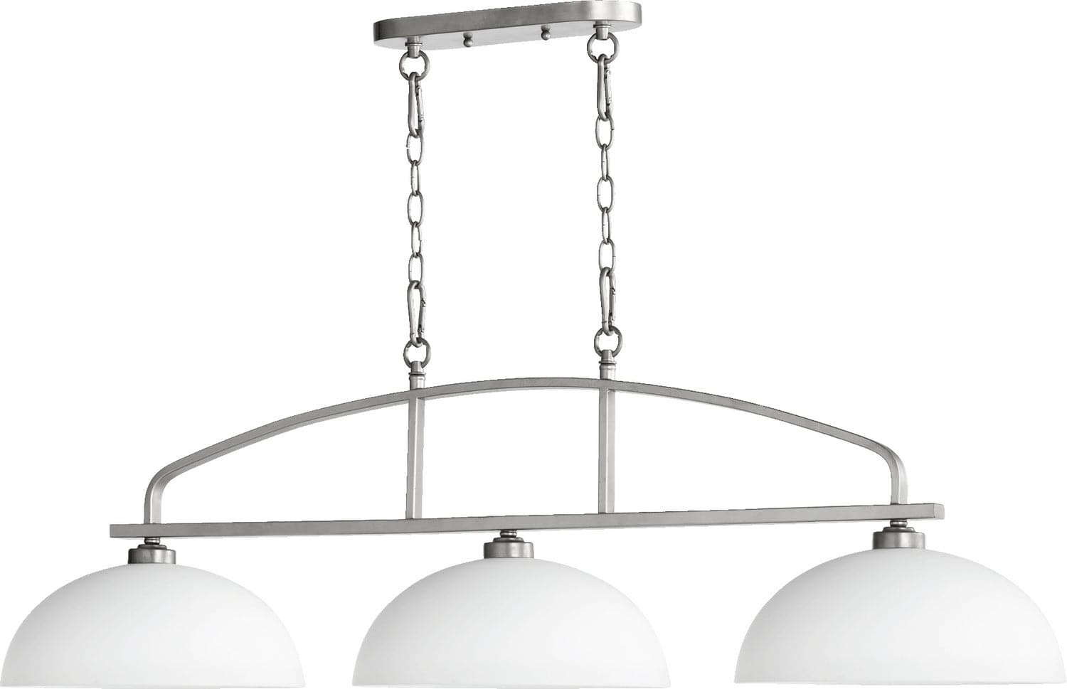 Quorum - 6660-3-64 - Three Light Island Pendant - Reyes - Classic Nickel