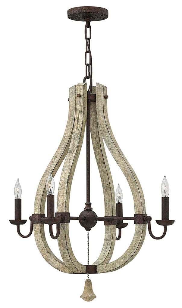 Fredrick Ramond - FR40574IRR - Four Light Chandelier - Middlefield - Iron Rust