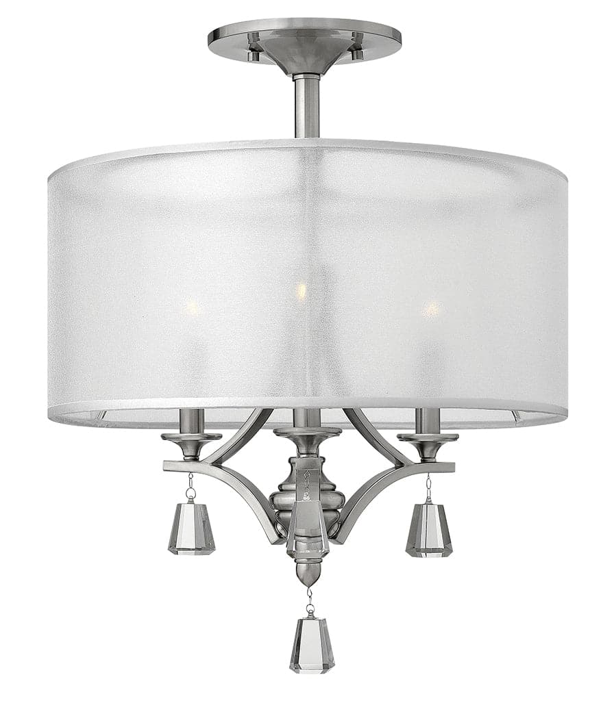 Fredrick Ramond - FR45601BNI - Three Light Semi-Flush Mount - Mime - Brushed Nickel