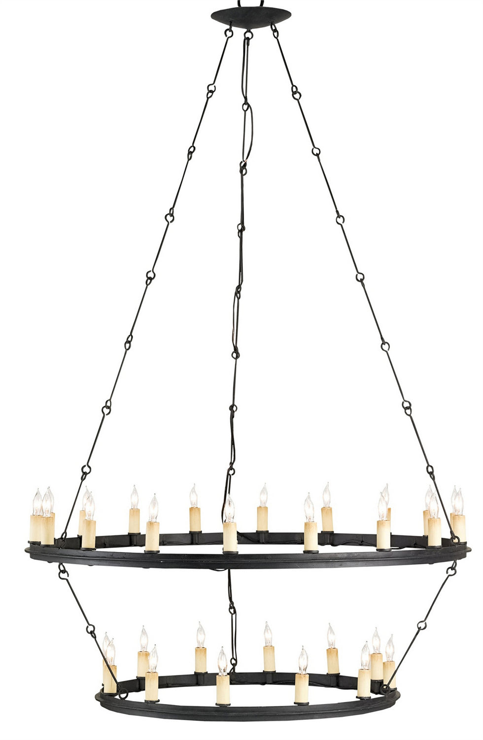 30 Light Chandelier from the Toulouse collection in Blacksmith finish